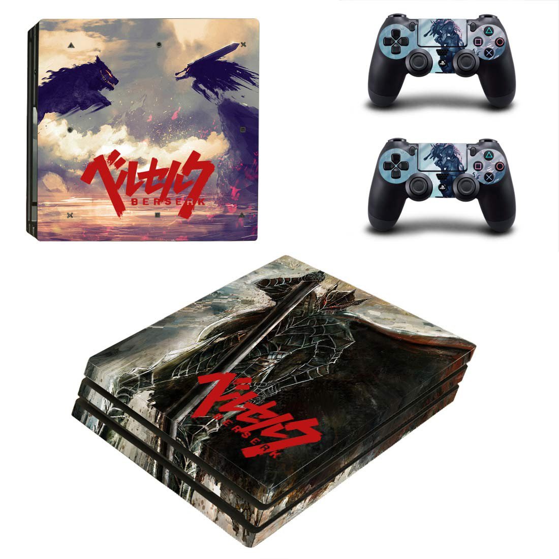 Berserk decal skin for PS4 Pro Console & Controllers