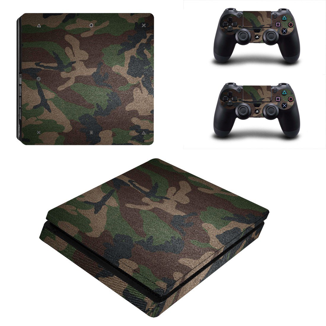 Camouflage decal skin for PS4 Slim Console & Controllers