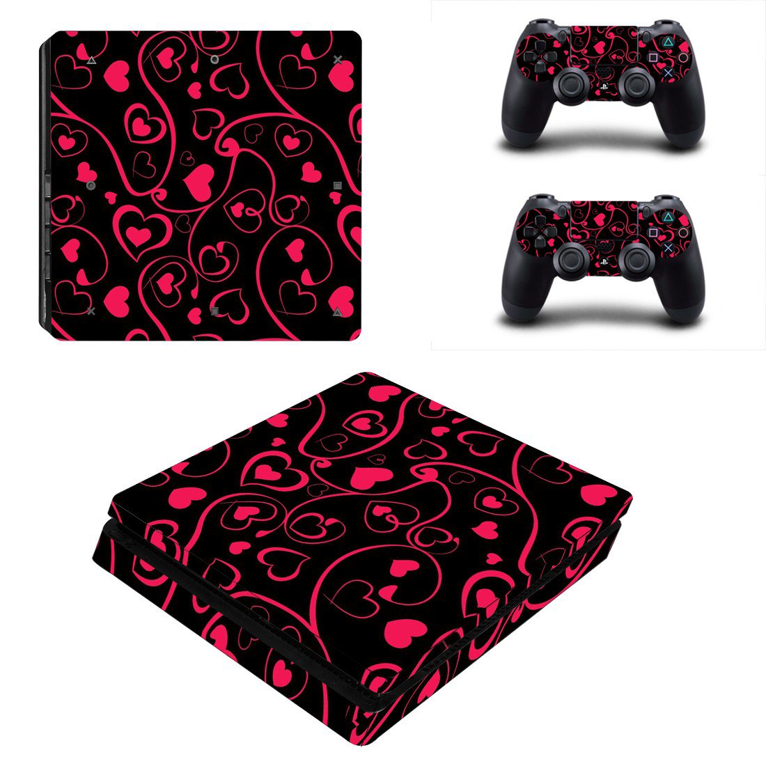 Abstraction decal skin for PS4 Slim Console & Controllers