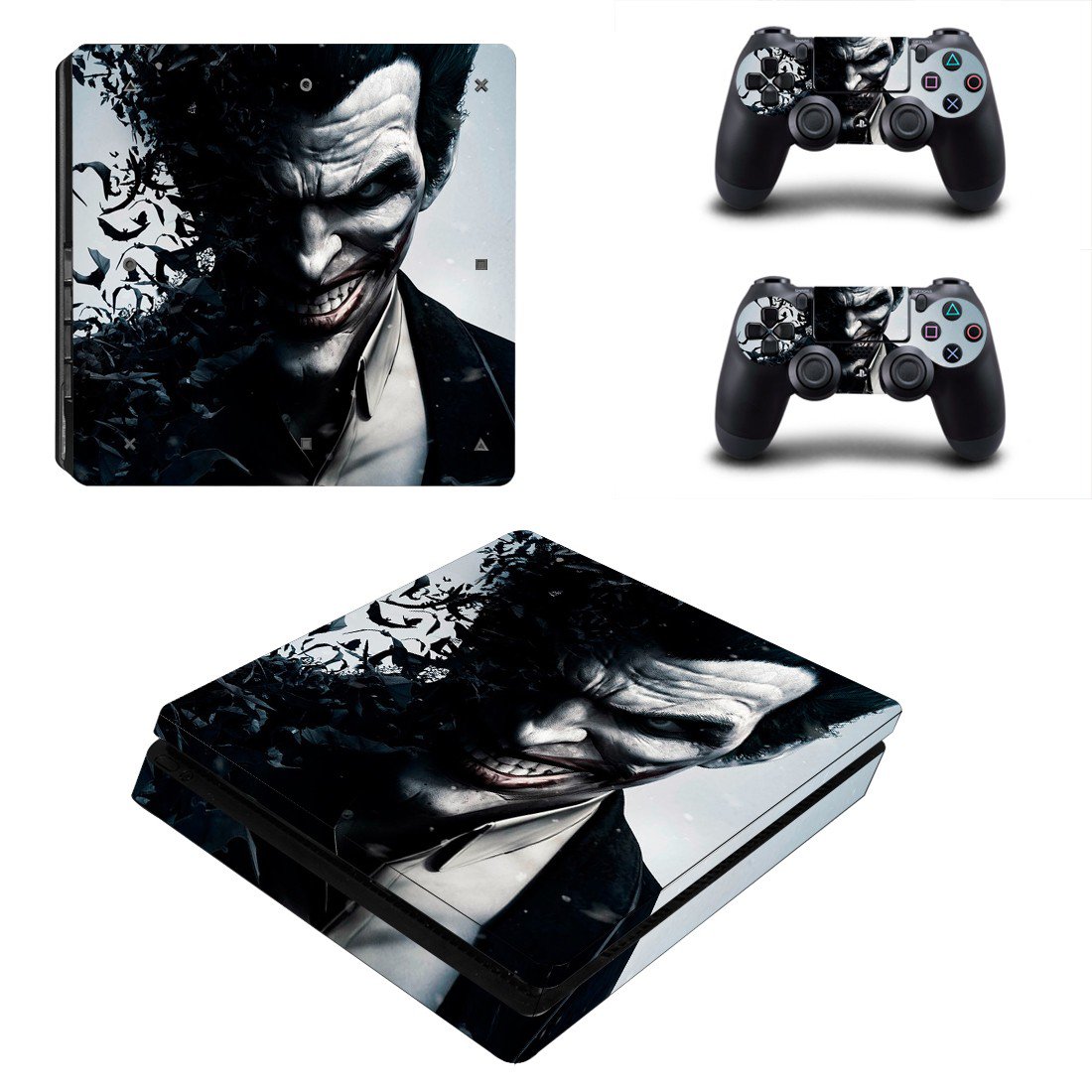 The Joker decal skin for PS4 Slim Console & Controllers