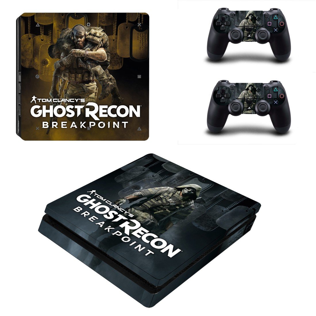 Ghost Recon breakpoint decal skin for PS4 Slim Console & Controllers