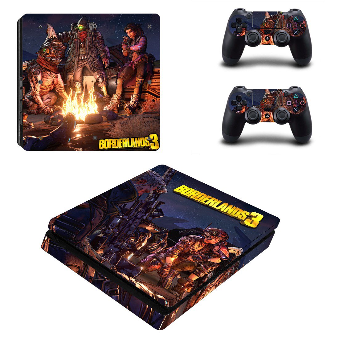 Borderlands 3 decal skin for PS4 Slim Console & Controllers