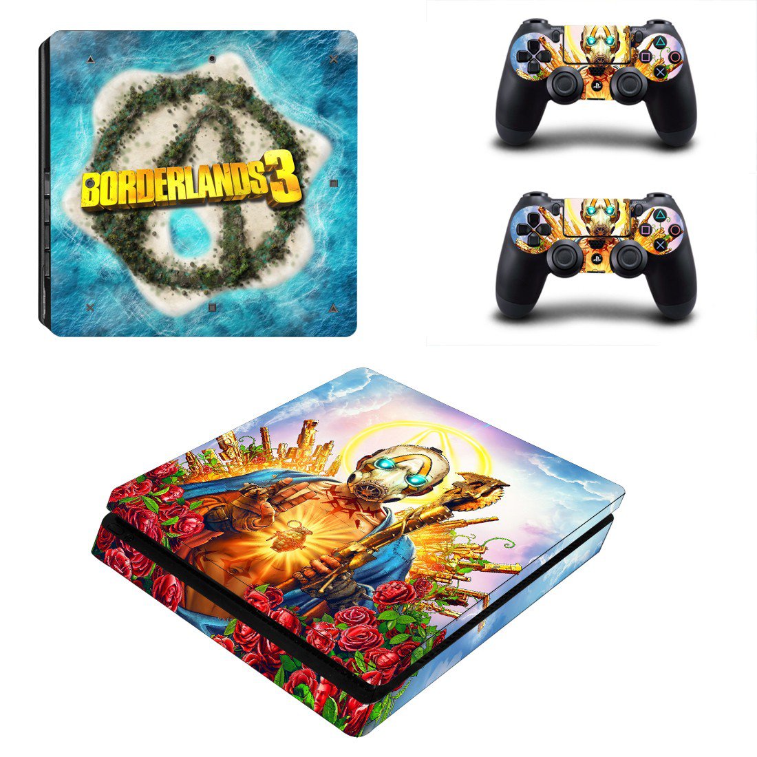 Borderlands 3 decal skin for PS4 Slim Console & Controllers