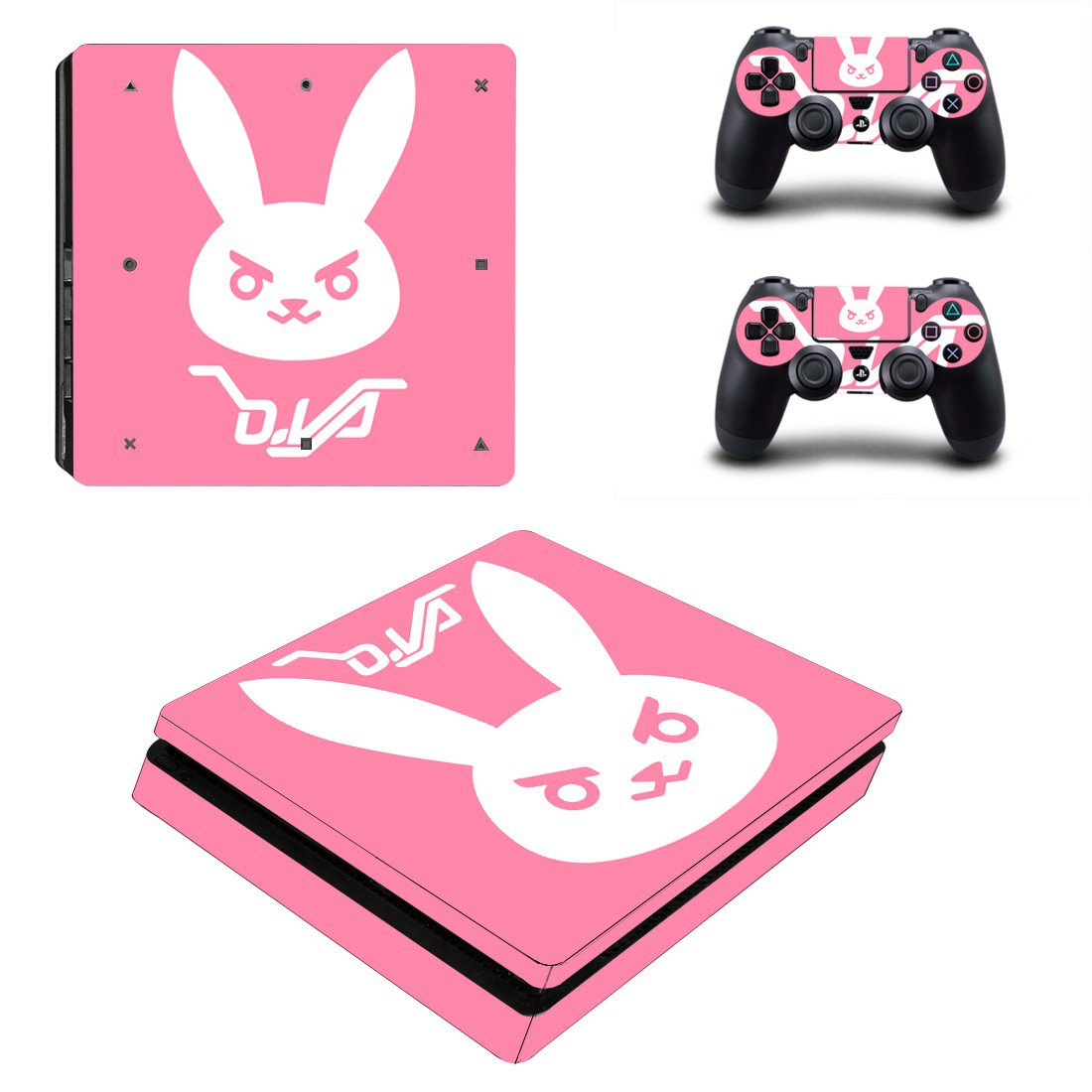 Overwatch decal skin for PS4 Slim Console & Controllers
