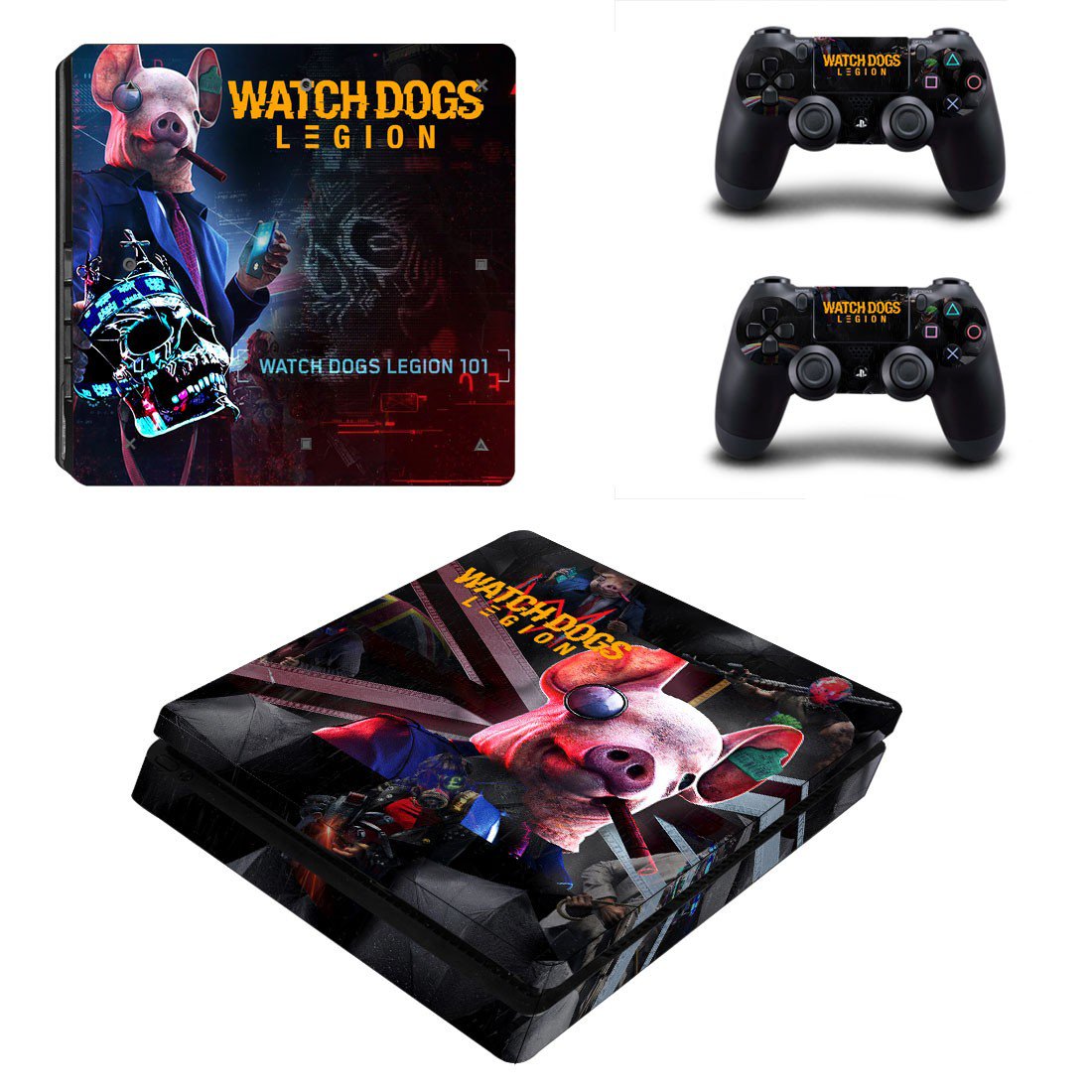 Watch Dogs legion decal skin for PS4 Slim Console & Controllers