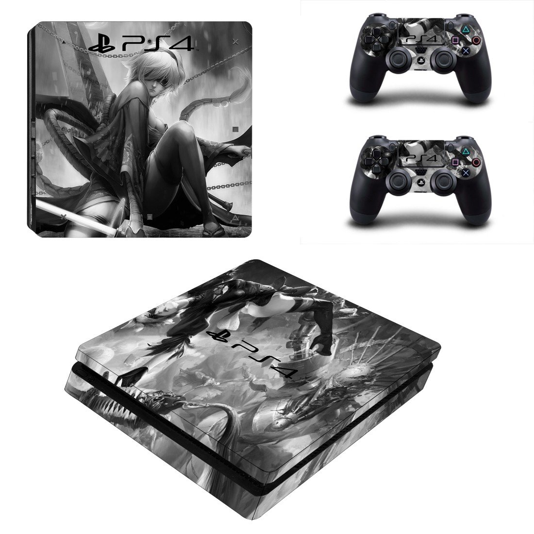 Naruto decal skin for PS4 Slim Console & Controllers