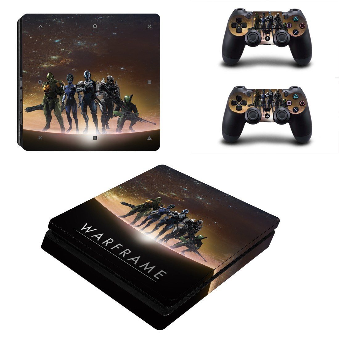 WarFrame decal skin for PS4 Slim Console & Controllers