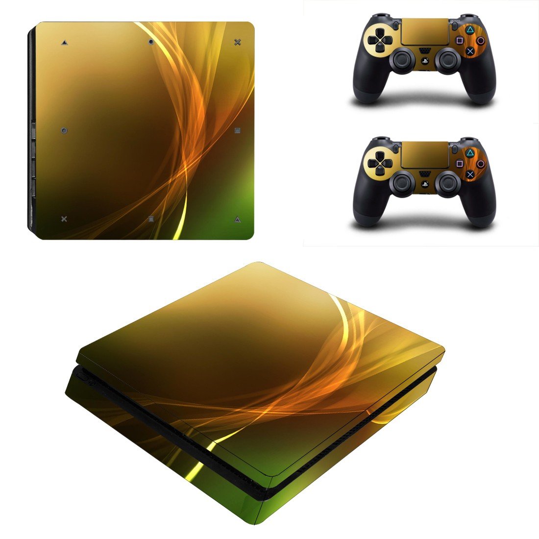 Abstraction decal skin for PS4 Slim Console & Controllers