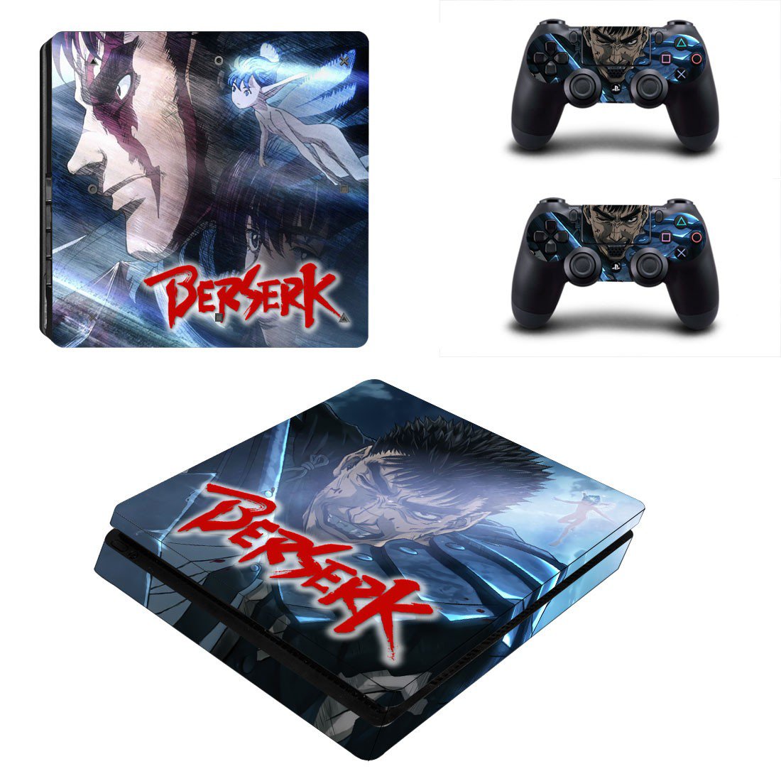Berserk decal skin for PS4 Slim Console & Controllers