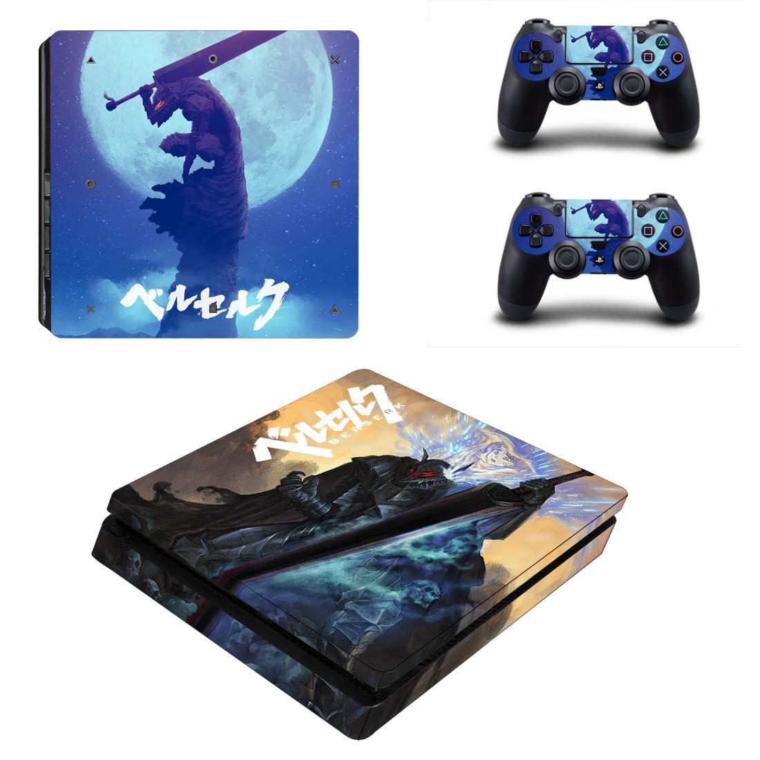 Berserk decal skin for PS4 Slim Console & Controllers