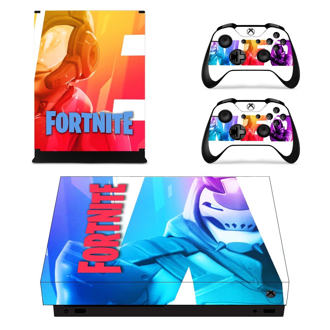 Fortnite decal skin for Xbox one X Console & Controllers