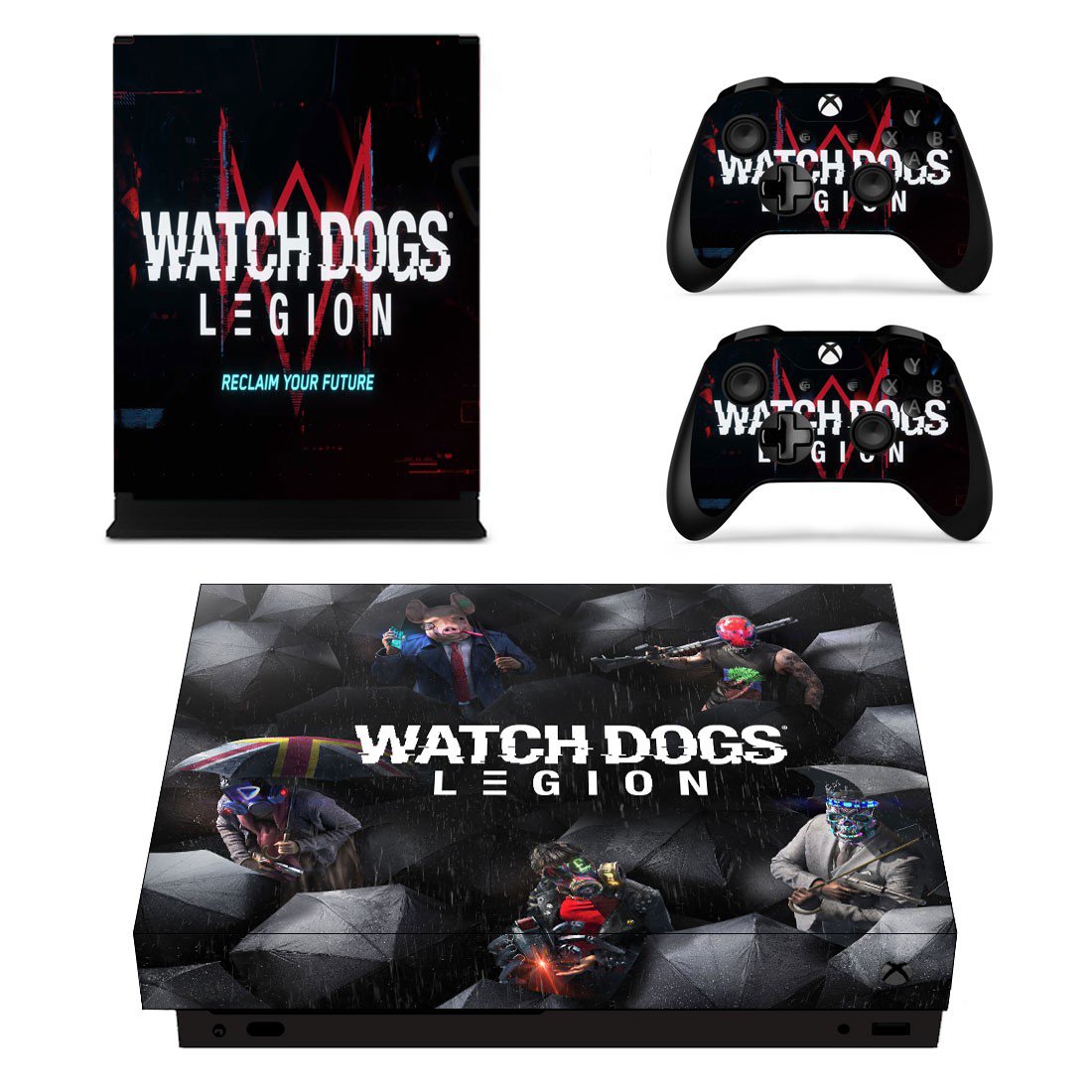 Watch Dogs legion decal skin for Xbox one X Console & Controllers