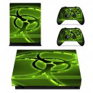 Biohazard decal skin for Xbox one X Console & Controllers