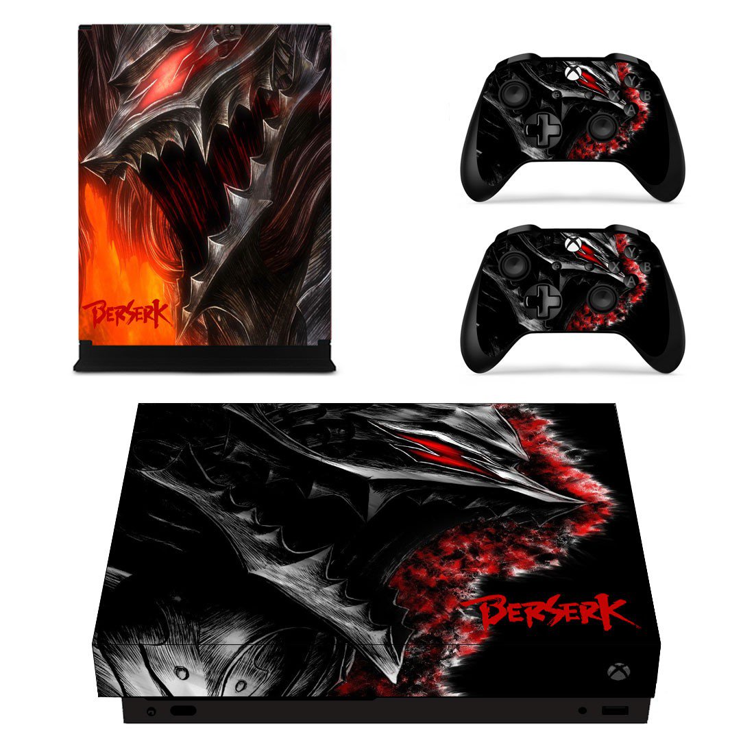 Berserk decal skin for Xbox one X Console & Controllers