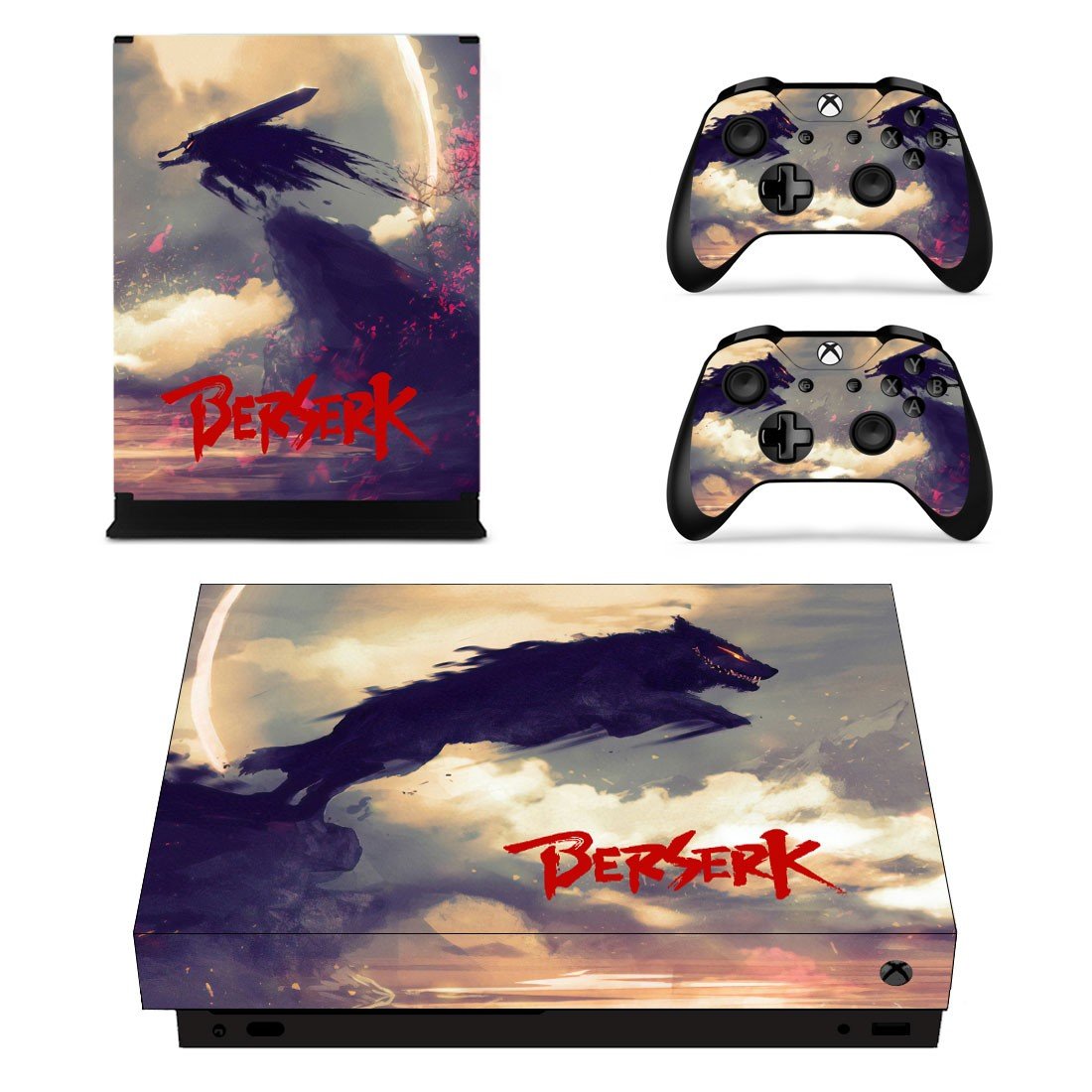 Berserk decal skin for Xbox one X Console & Controllers