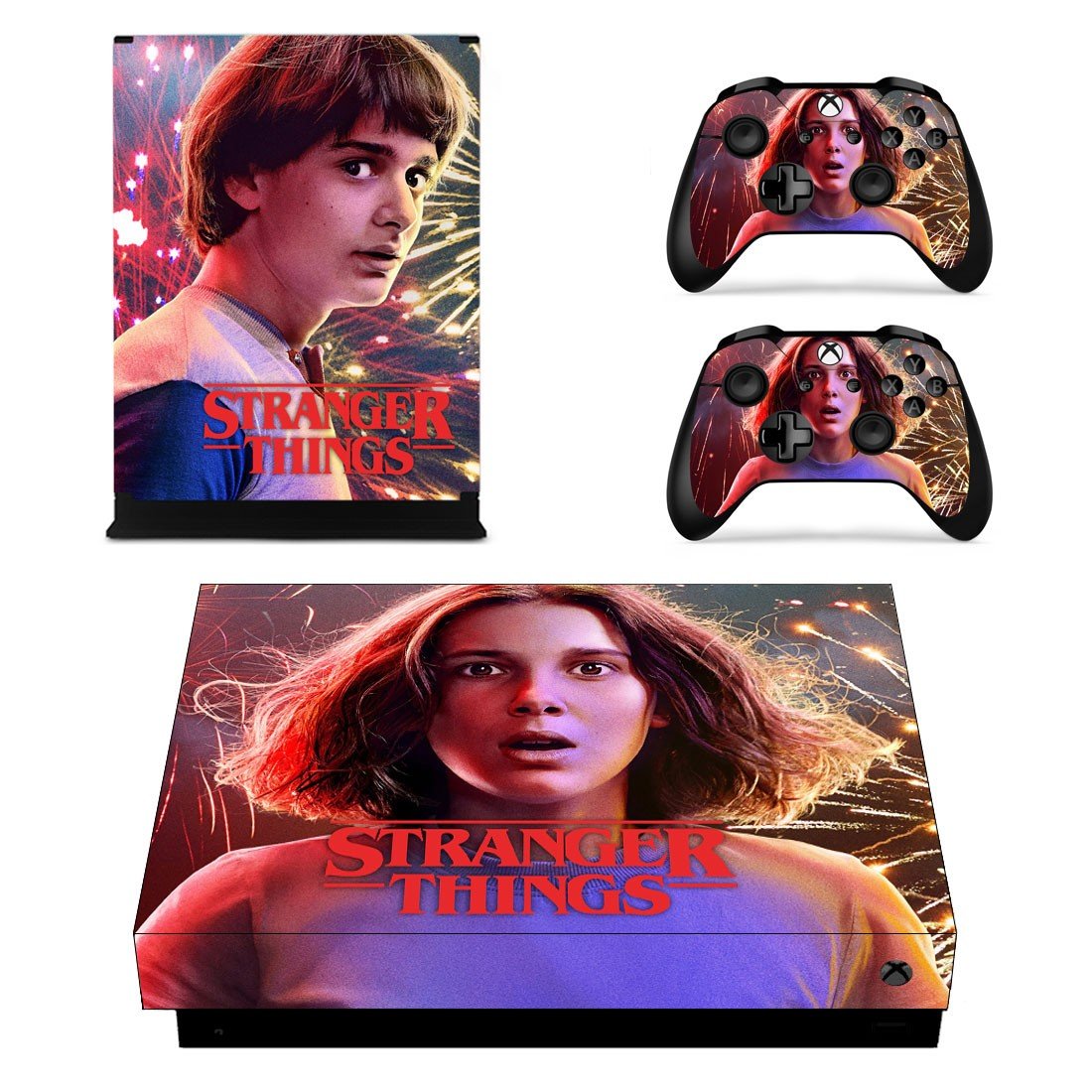 Stranger Things decal skin for Xbox one X Console & Controllers