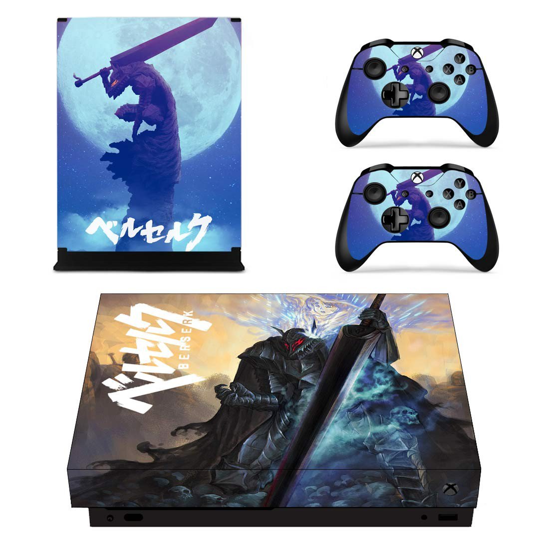 Berserk decal skin for Xbox one X Console & Controllers