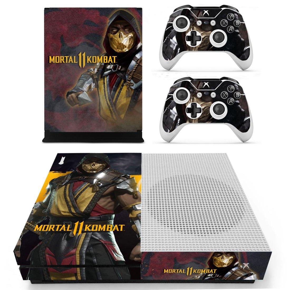 Mortal Kombat 11 decal skin for Xbox One S console and controllers