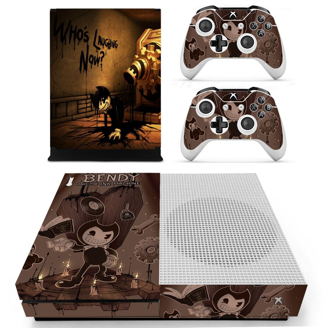 Bendy and the ink machine decal skin for Xbox One S console and controllers