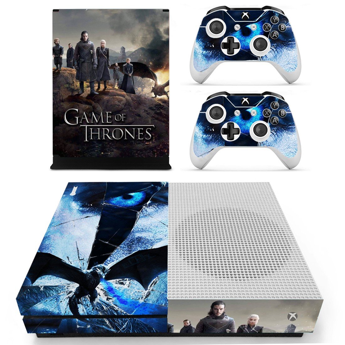 Game of Thrones decal skin for Xbox One S console and controllers