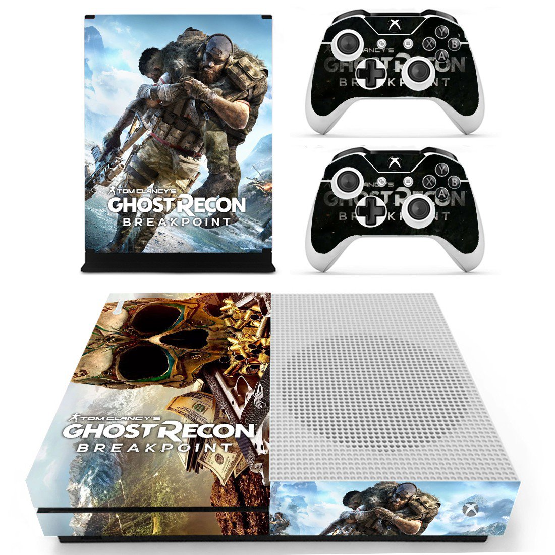 Ghost Recon breakpoint decal skin for Xbox one S Console & Controllers