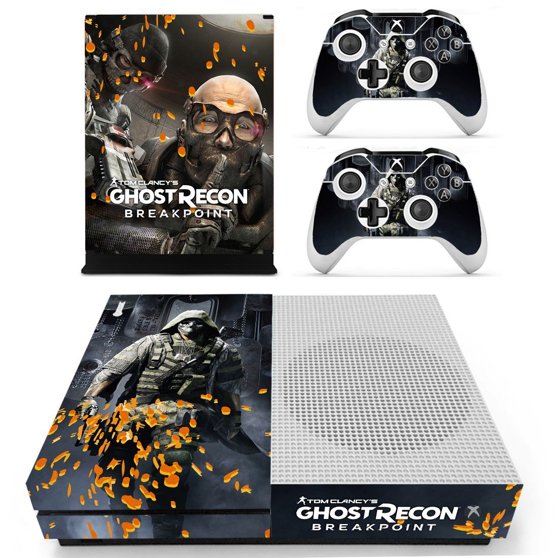 Ghost Recon breakpoint decal skin for Xbox one S Console & Controllers
