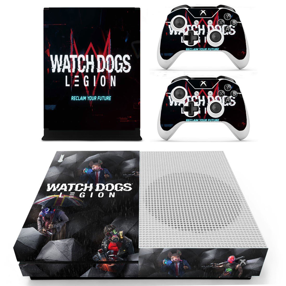 Watch Dogs legion decal skin for Xbox one S Console & Controllers