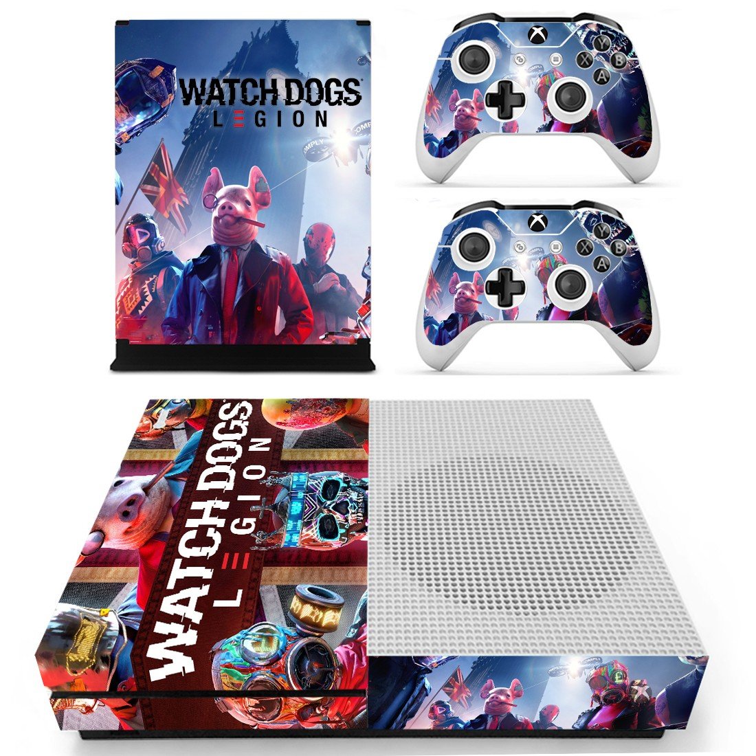 Watch Dogs legion decal skin for Xbox one S Console & Controllers