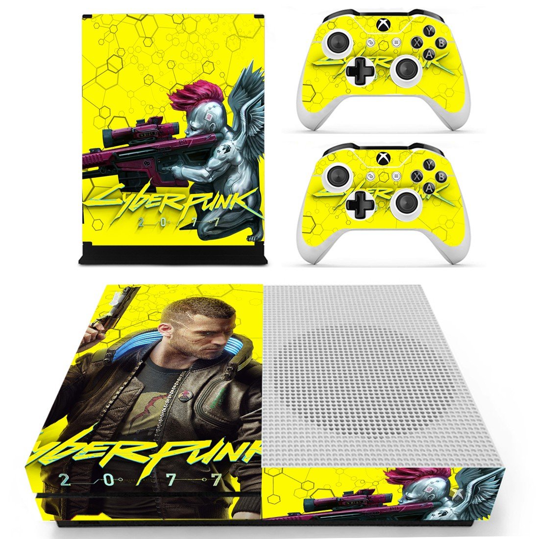 Cyberpunk 2077 Decal Skin For Xbox One S Console And Controllers