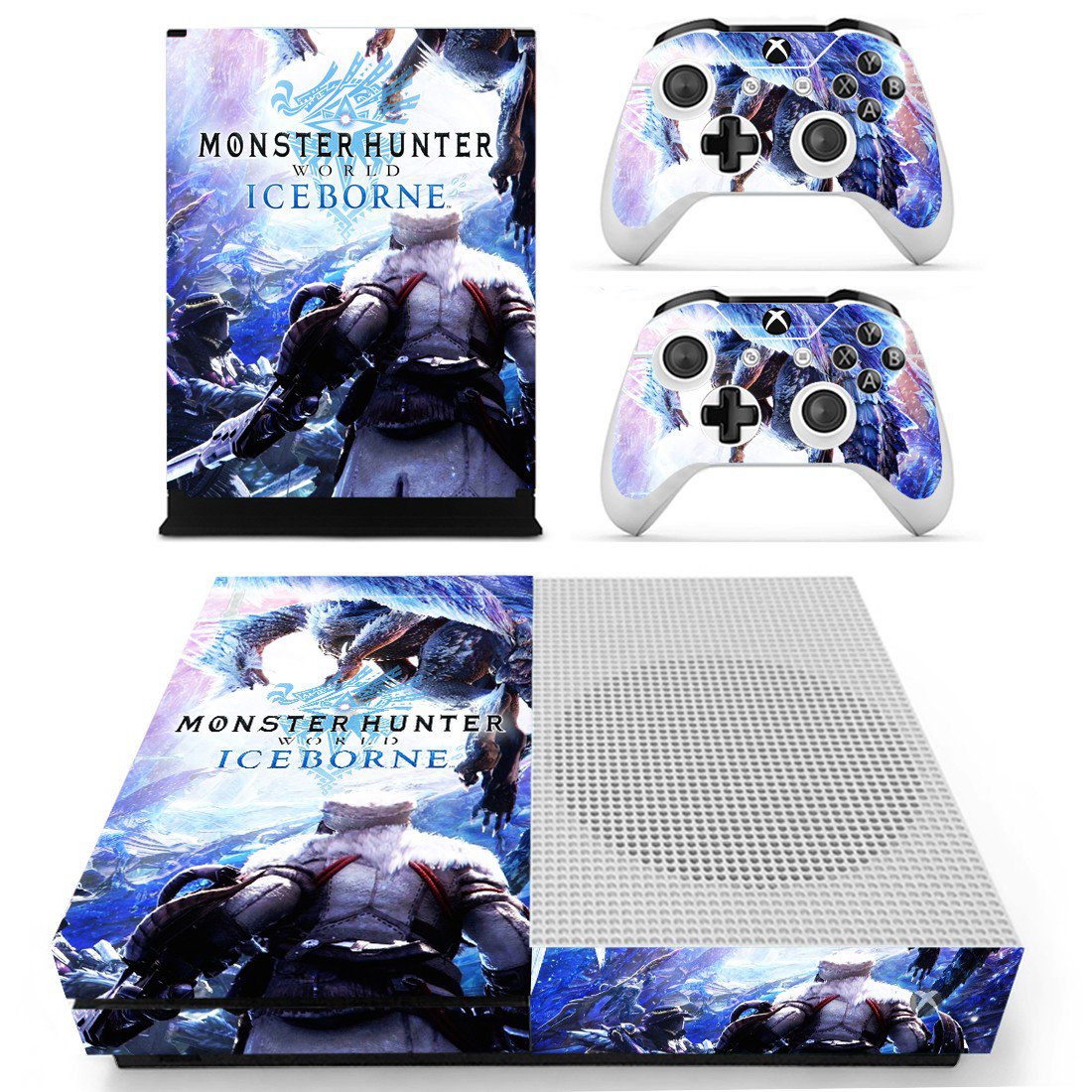 Monster Hunter World iceborne decal skin for Xbox one S Console & Controllers