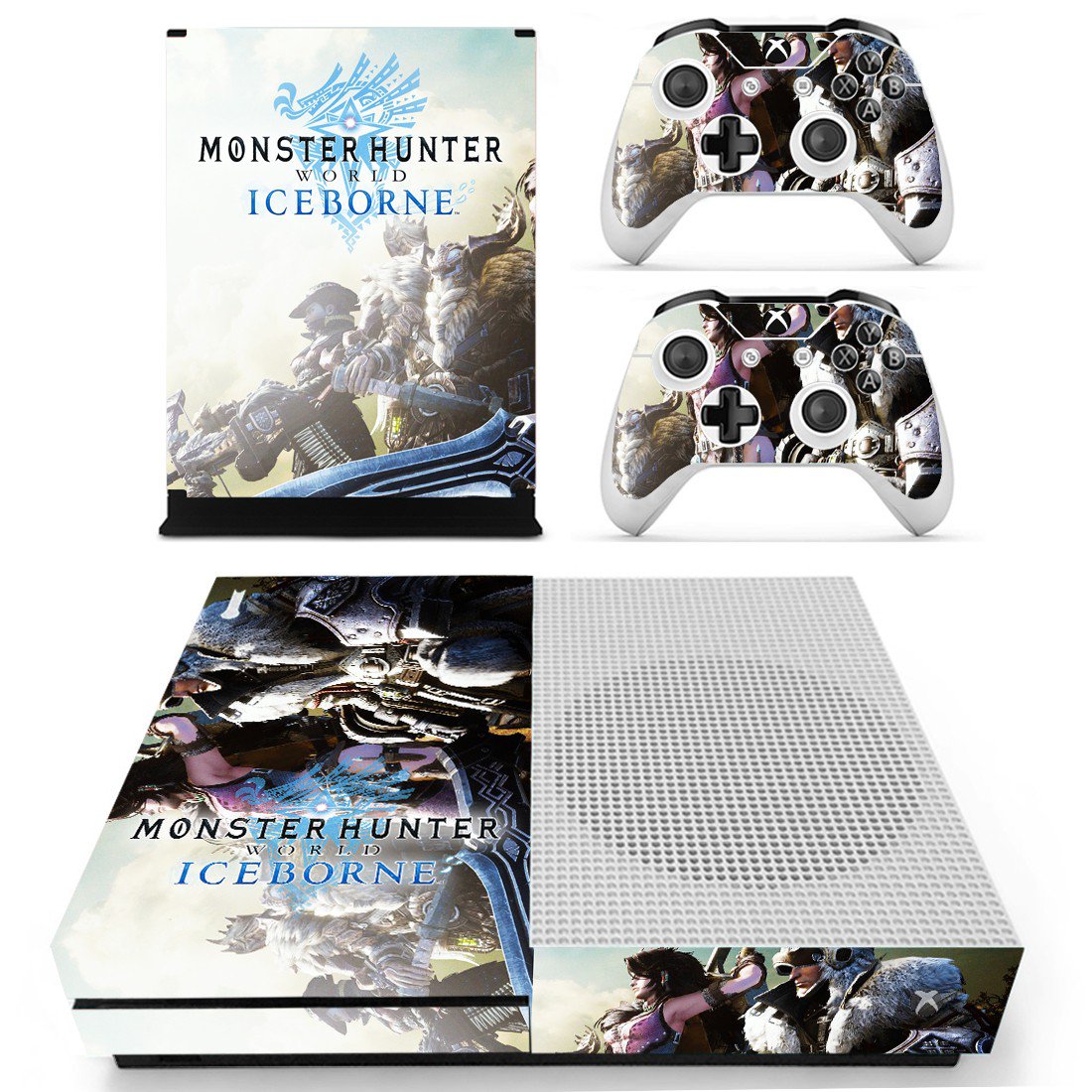 Monster Hunter World iceborne decal skin for Xbox one S Console & Controllers