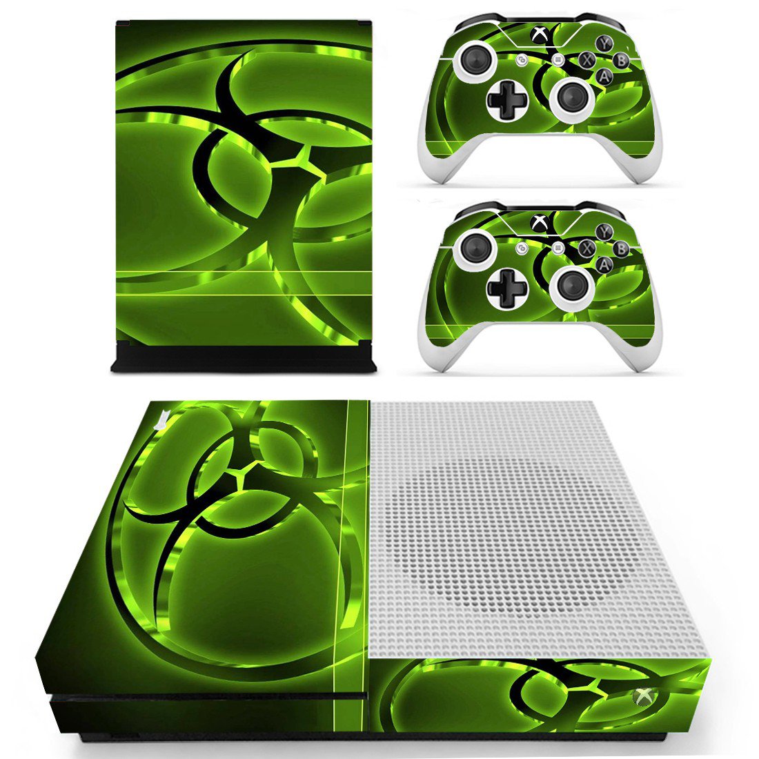 Biohazard decal skin for Xbox one S Console & Controllers