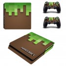 Minecraft decal skin for PS4 Slim Console & Controllers
