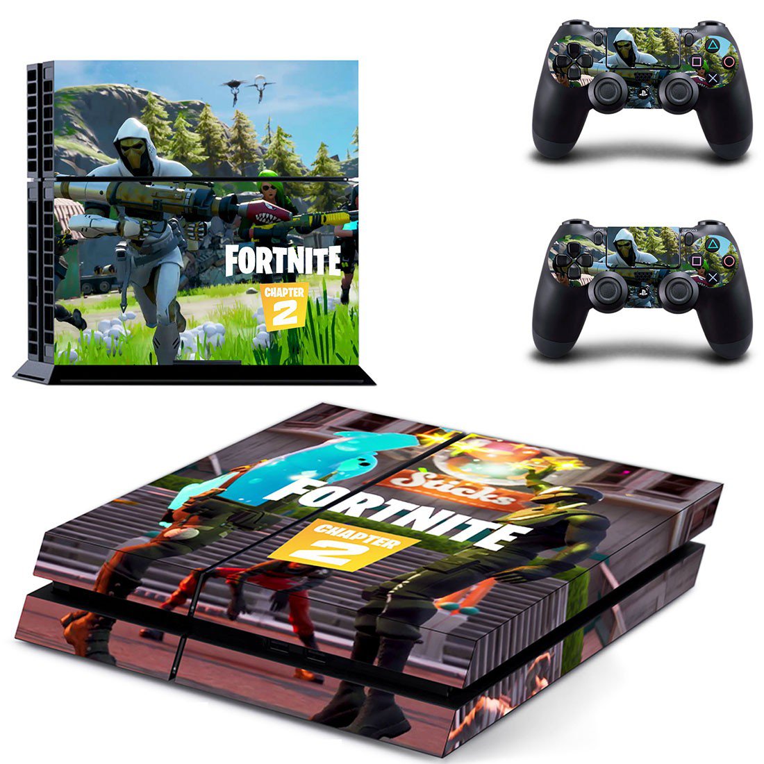 Fortnite decal skin for PlayStation 4 Console & Controllers