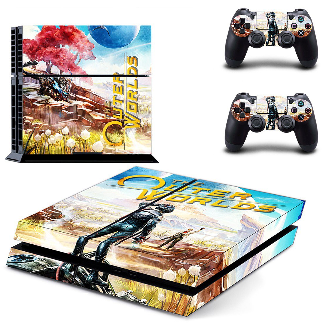 The Outer Worlds decal skin for PlayStation 4 Console & Controllers