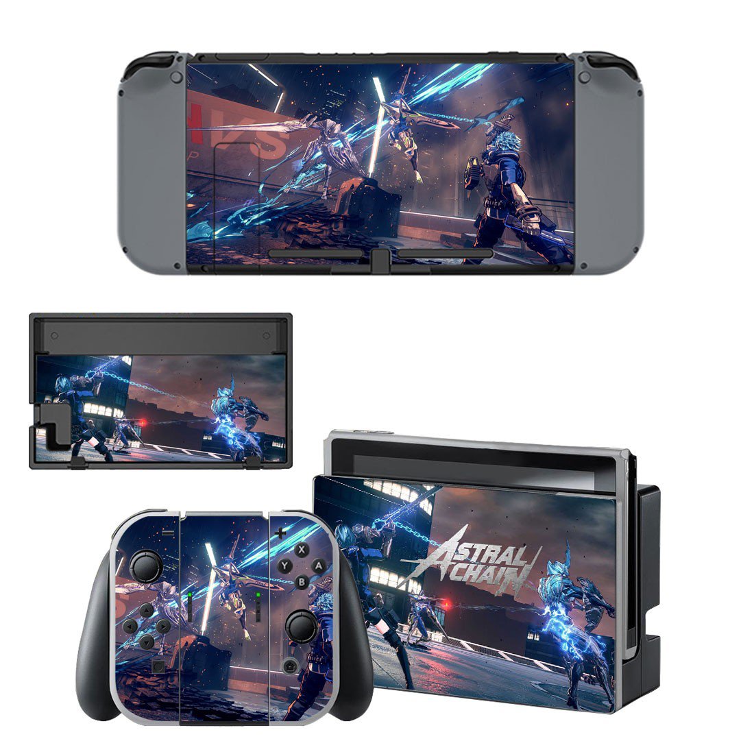 Astral Chain  decal skin for Nintendo Switch Console & Controllers