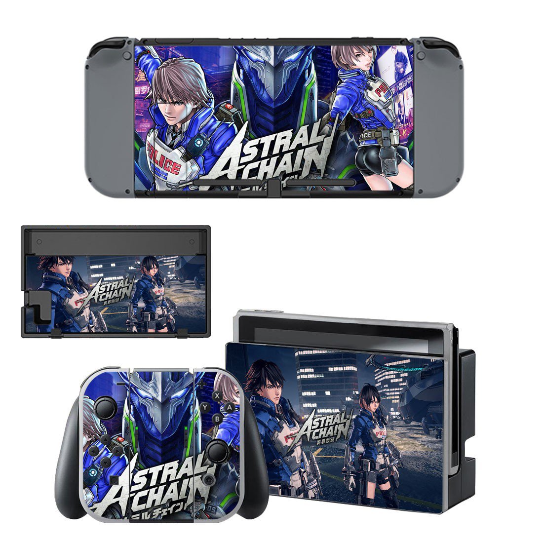 Astral Chain  decal skin for Nintendo Switch Console & Controllers