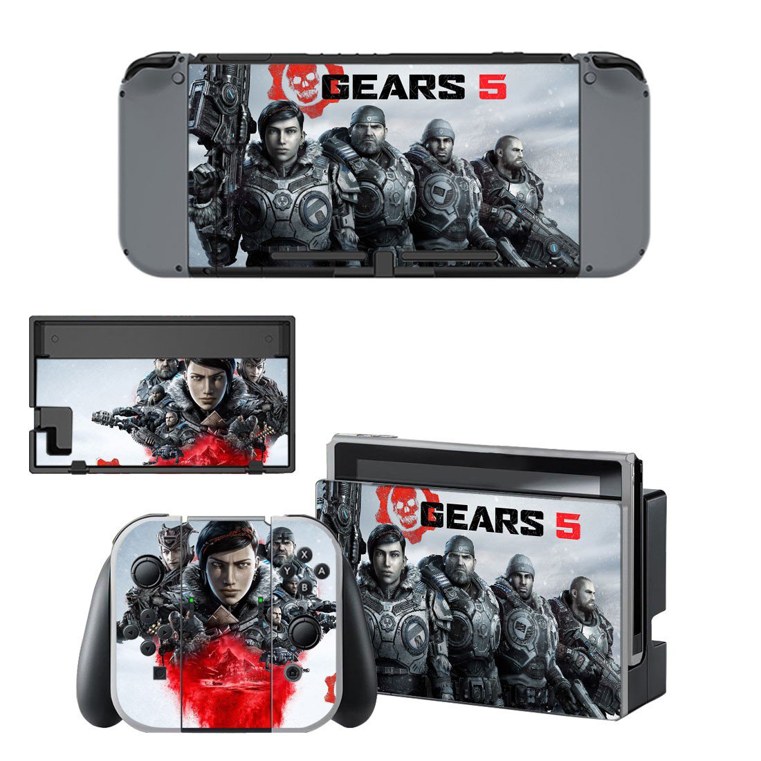 Gears 5 decal skin for Nintendo Switch Console & Controllers
