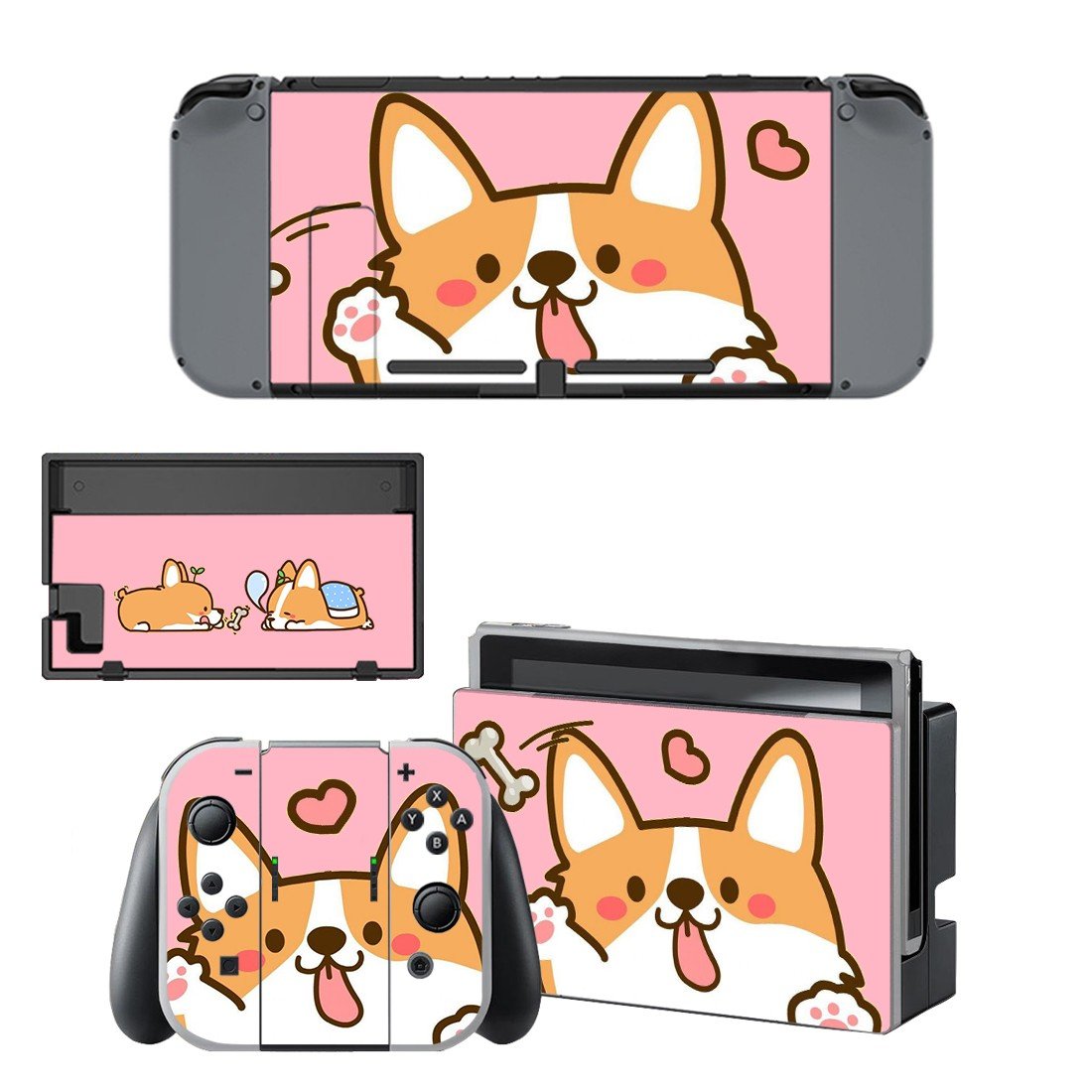 Kawaii dog decal skin for Nintendo Switch Console & Controllers