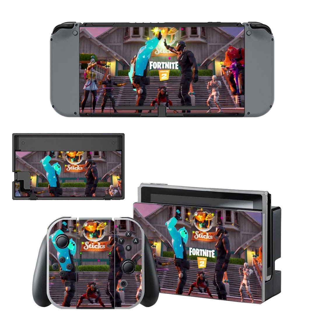 Fortnite decal skin for Nintendo Switch Console & Controllers