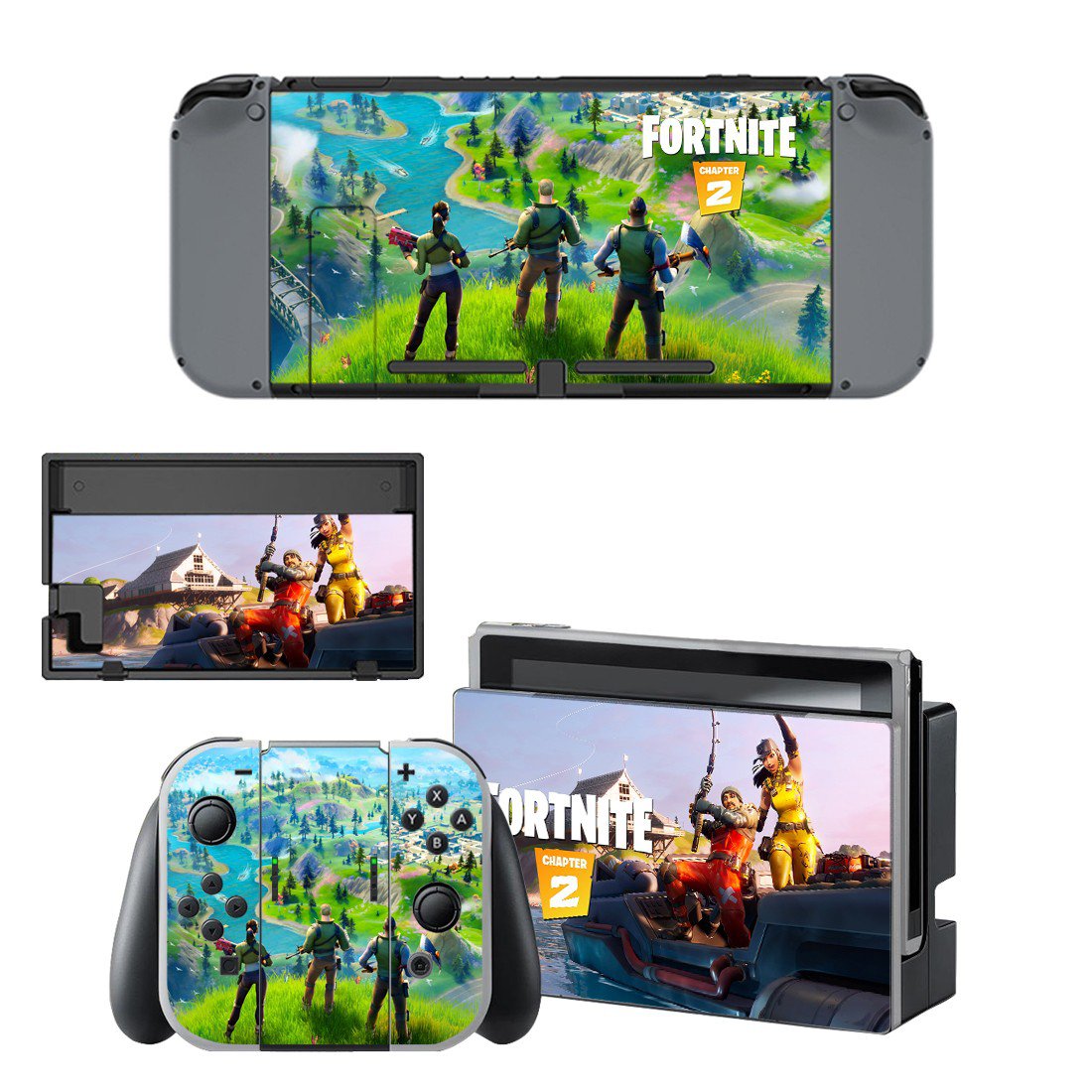 Fortnite decal skin for Nintendo Switch Console & Controllers