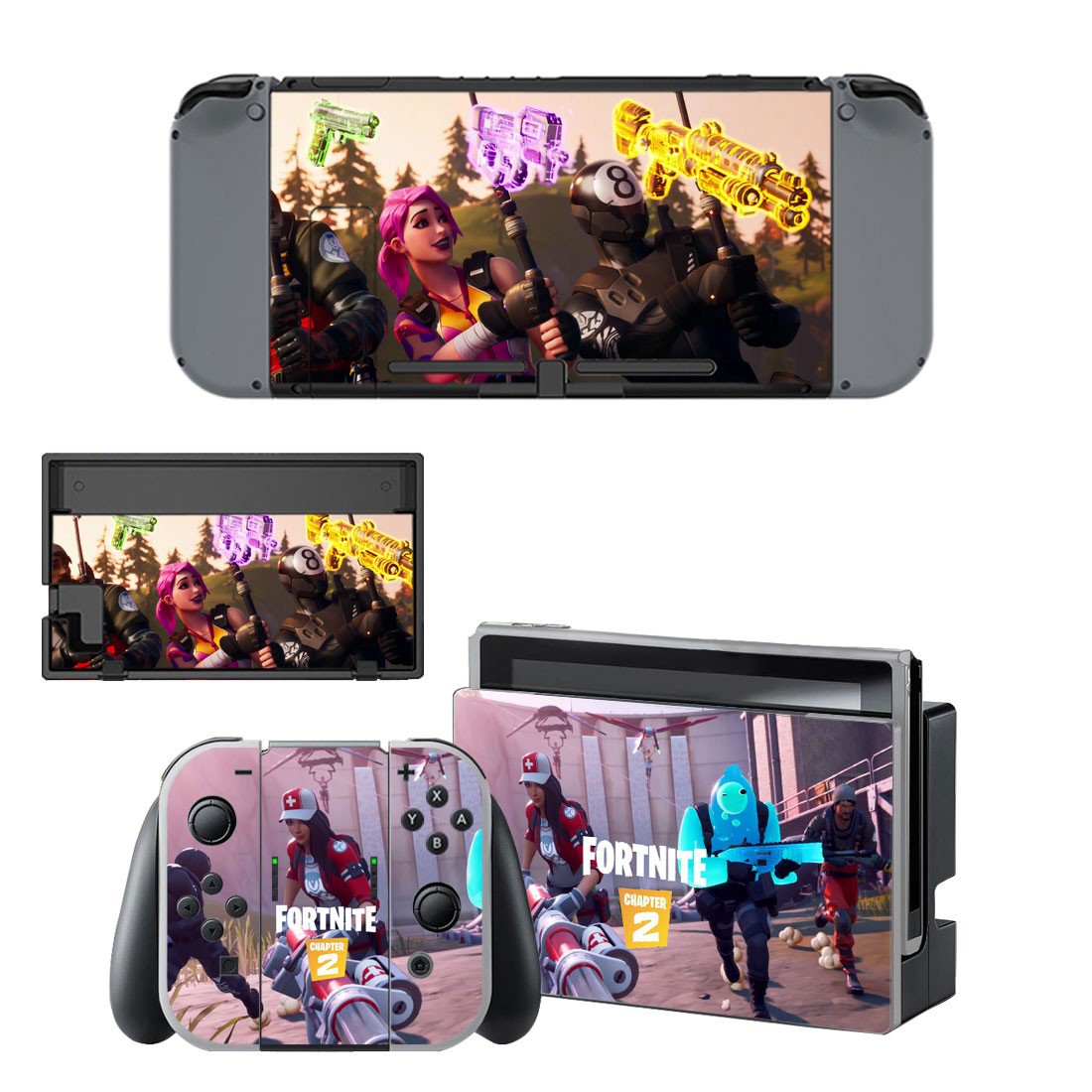 Fortnite decal skin for Nintendo Switch Console & Controllers