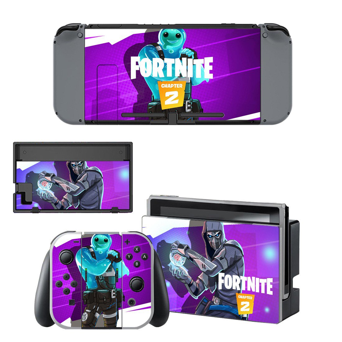 Fortnite decal skin for Nintendo Switch Console & Controllers
