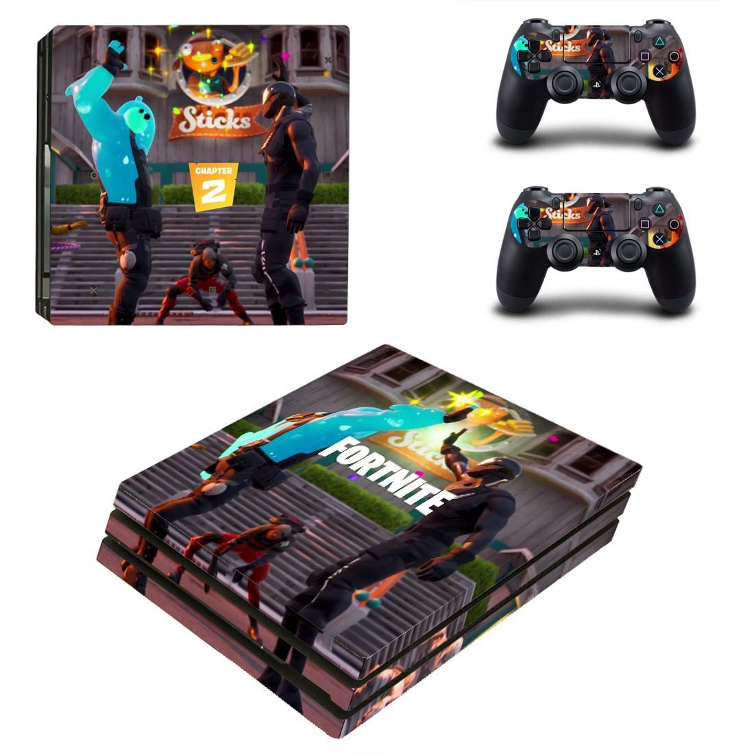 Fortnite decal skin for PS4 Pro Console & Controllers