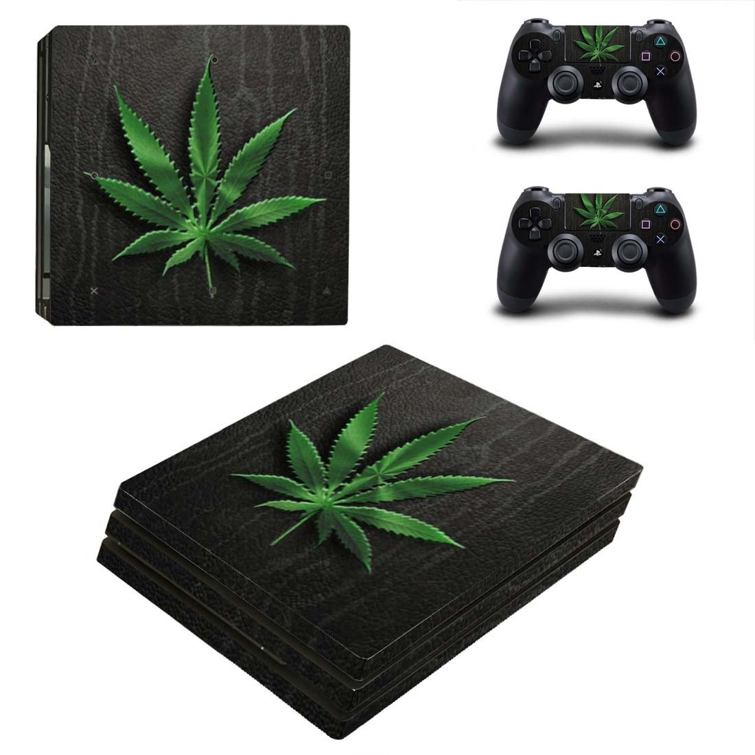 Weed decal skin for PS4 Pro Console & Controllers