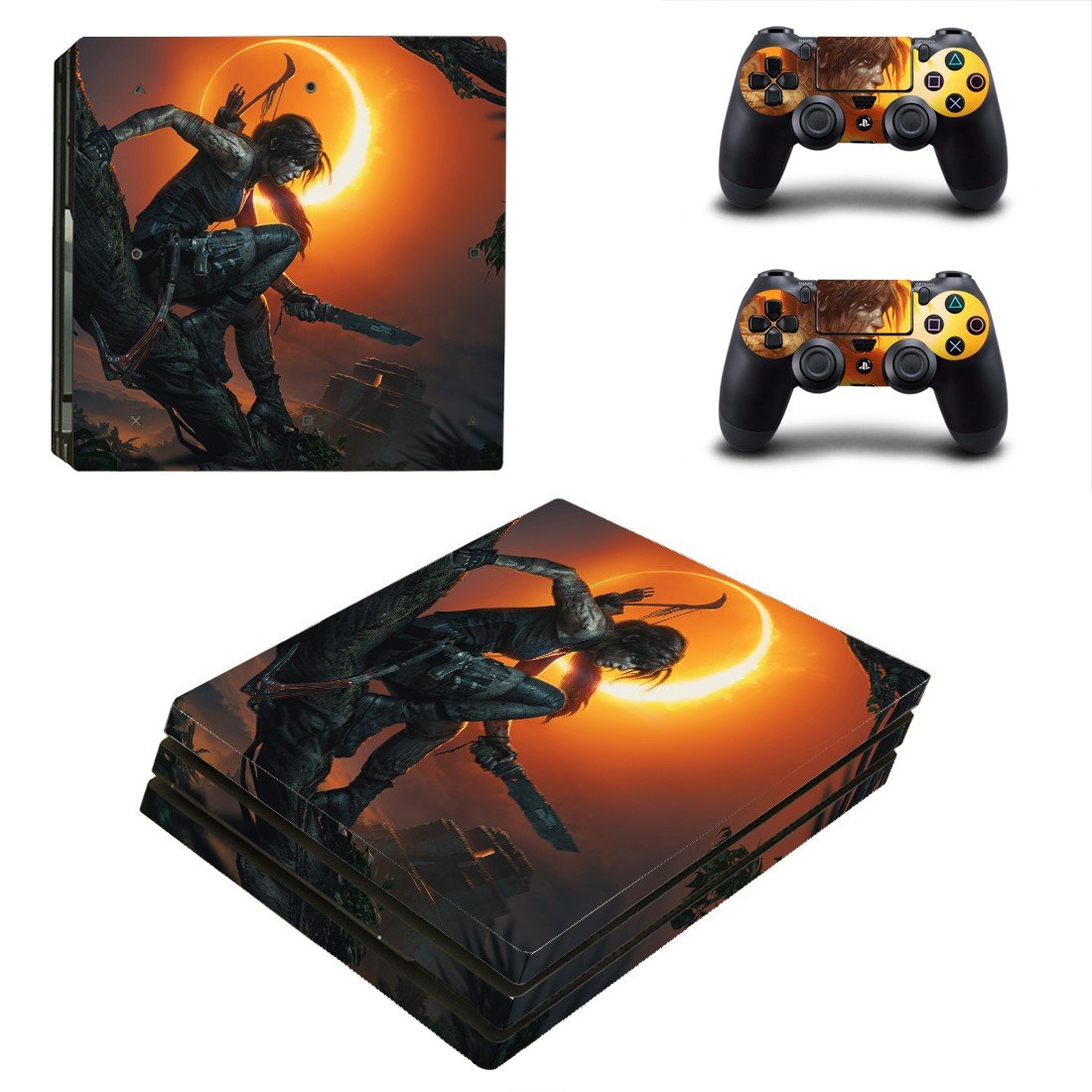 Shadow of the Tomb Raider decal skin for PS4 Pro Console & Controllers