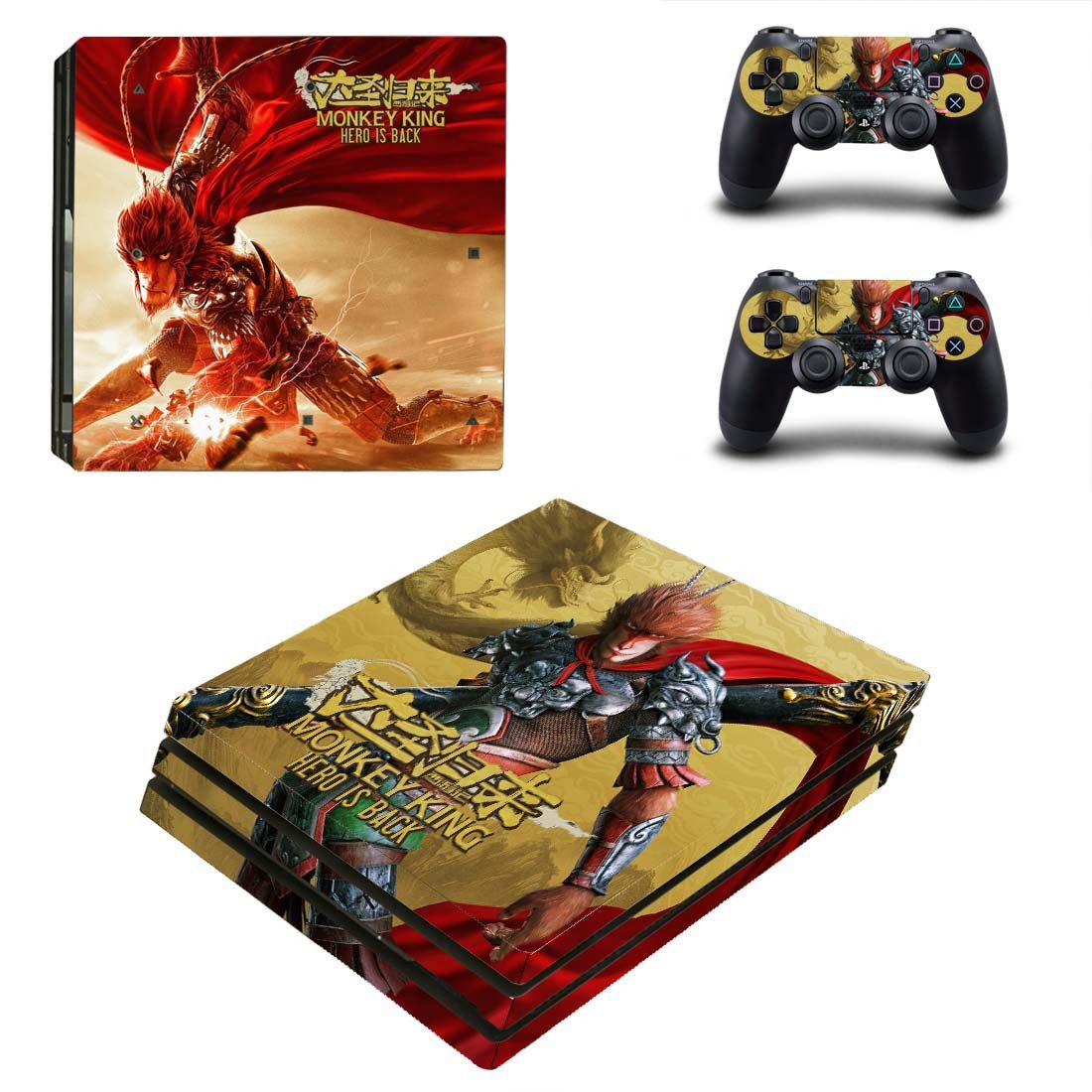Monkey King Hero is Back decal skin for PS4 Pro Console & Controllers