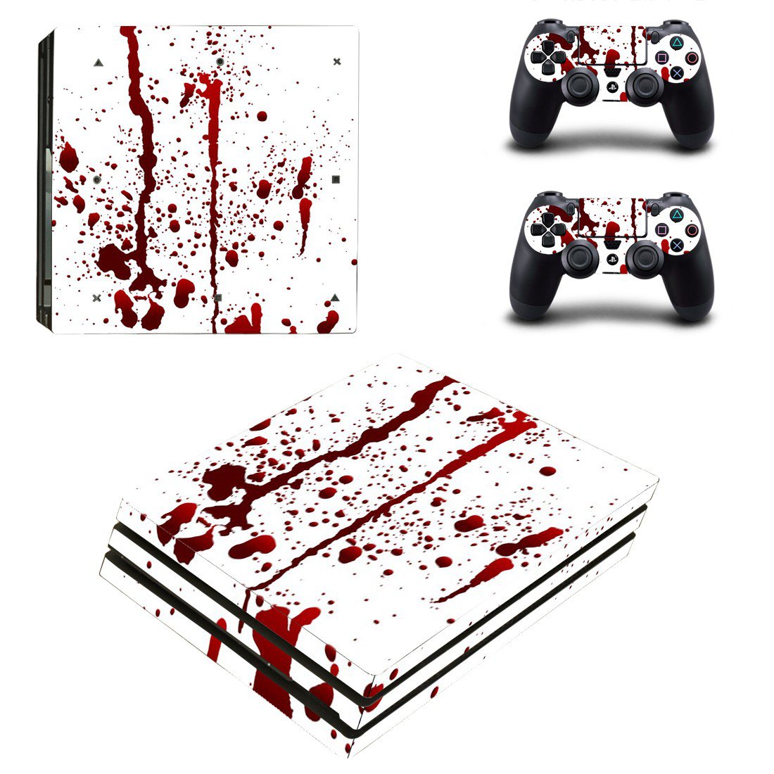 Blood drops decal skin for PS4 Pro Console & Controllers