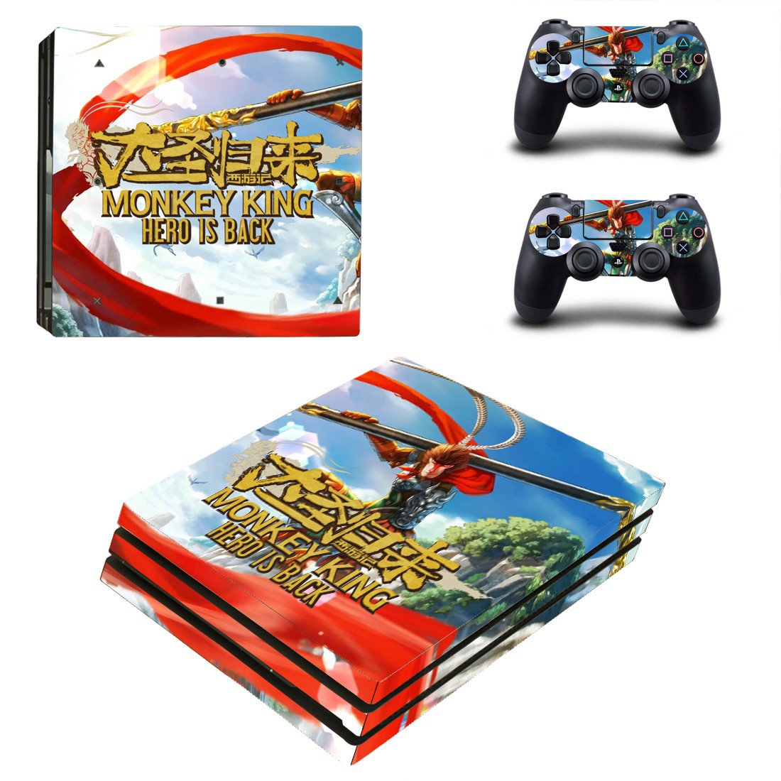 Monkey King Hero is Back decal skin for PS4 Pro Console & Controllers