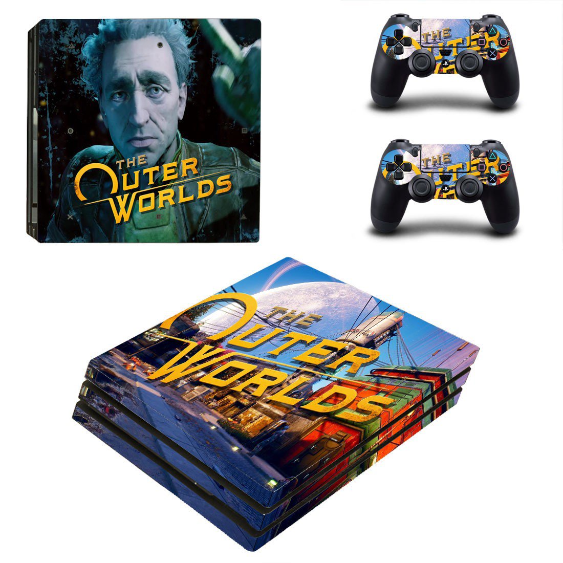 The Outer Worlds decal skin for PS4 Pro Console & Controllers